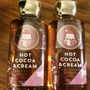 Hot Cocoa and cream shower gels